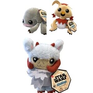 3 Disney Star Wars With Sounds Plush Stitchlings Monkey Lizard Tauntaun Blurrg
